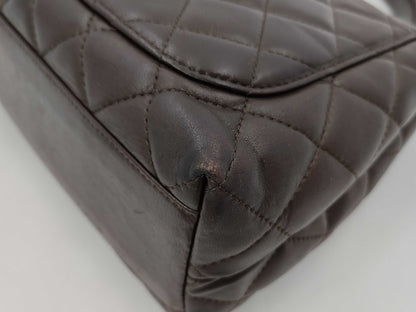 CHANEL Brown Lambskin Handbag