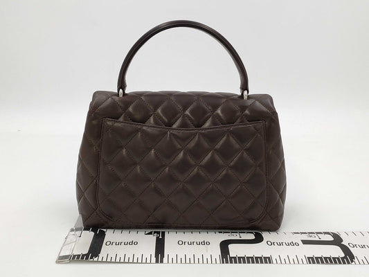 CHANEL Brown Lambskin Handbag