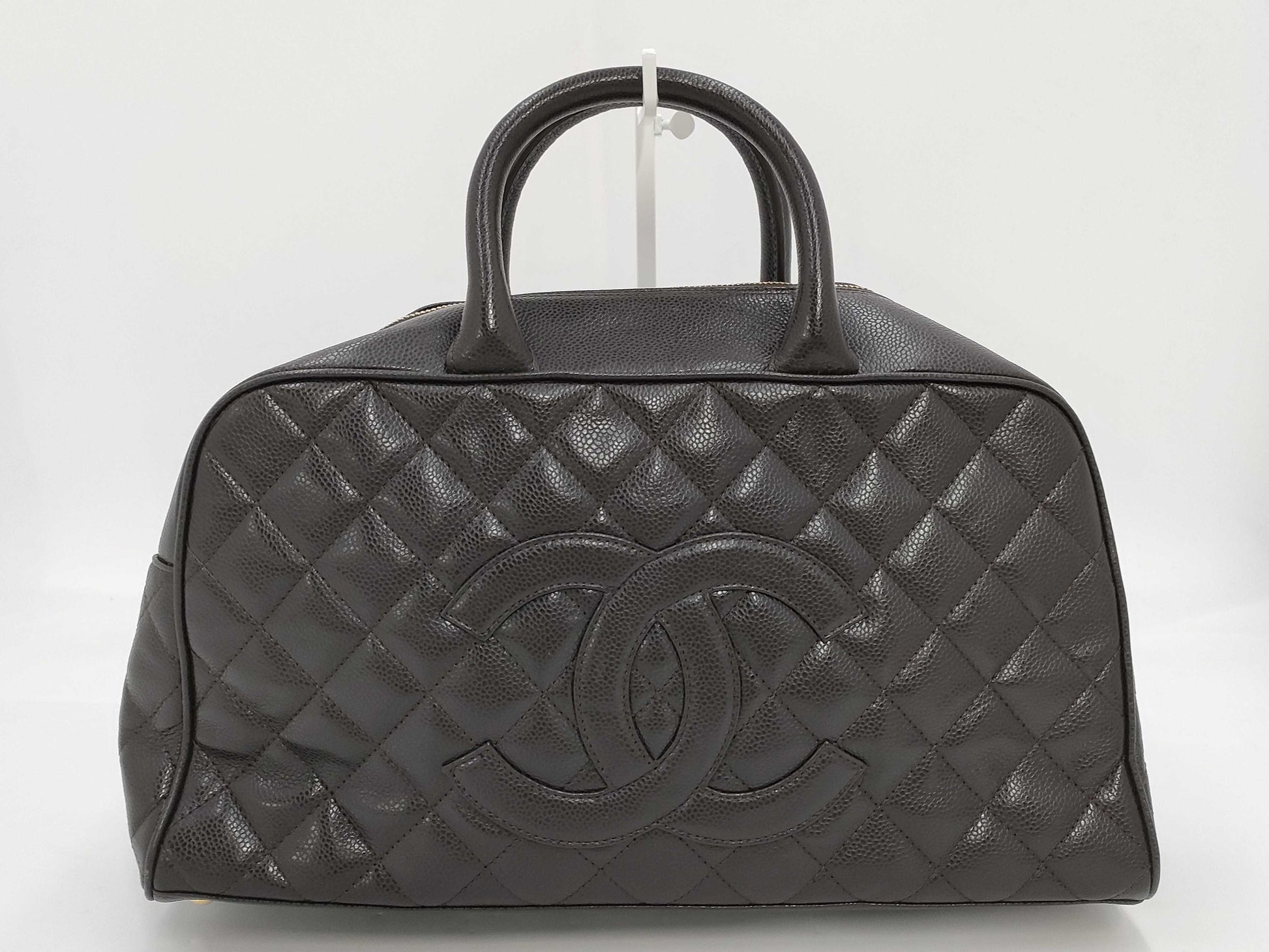CHANEL Caviar Deca Coco Mark Handbag