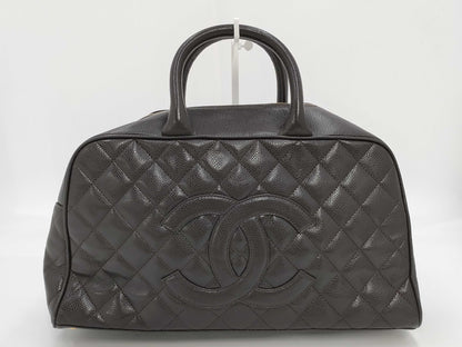 CHANEL Caviar Deca Coco Mark Handbag