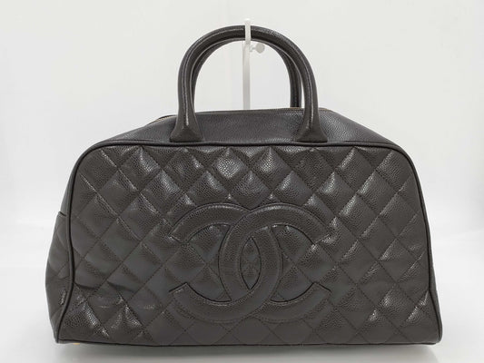 CHANEL Caviar Deca Coco Mark Handbag