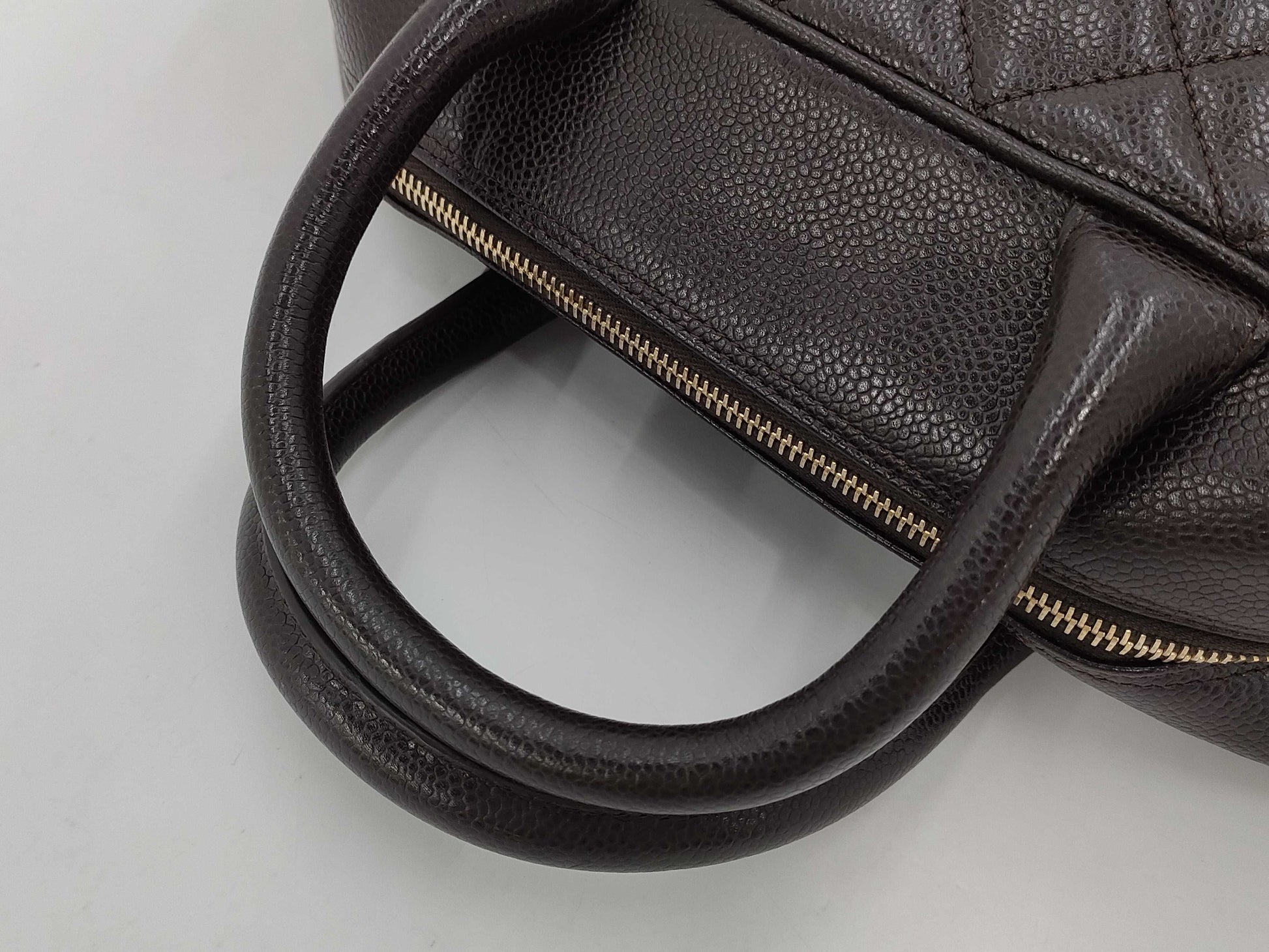 CHANEL Caviar Deca Coco Mark Handbag