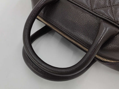 CHANEL Caviar Deca Coco Mark Handbag