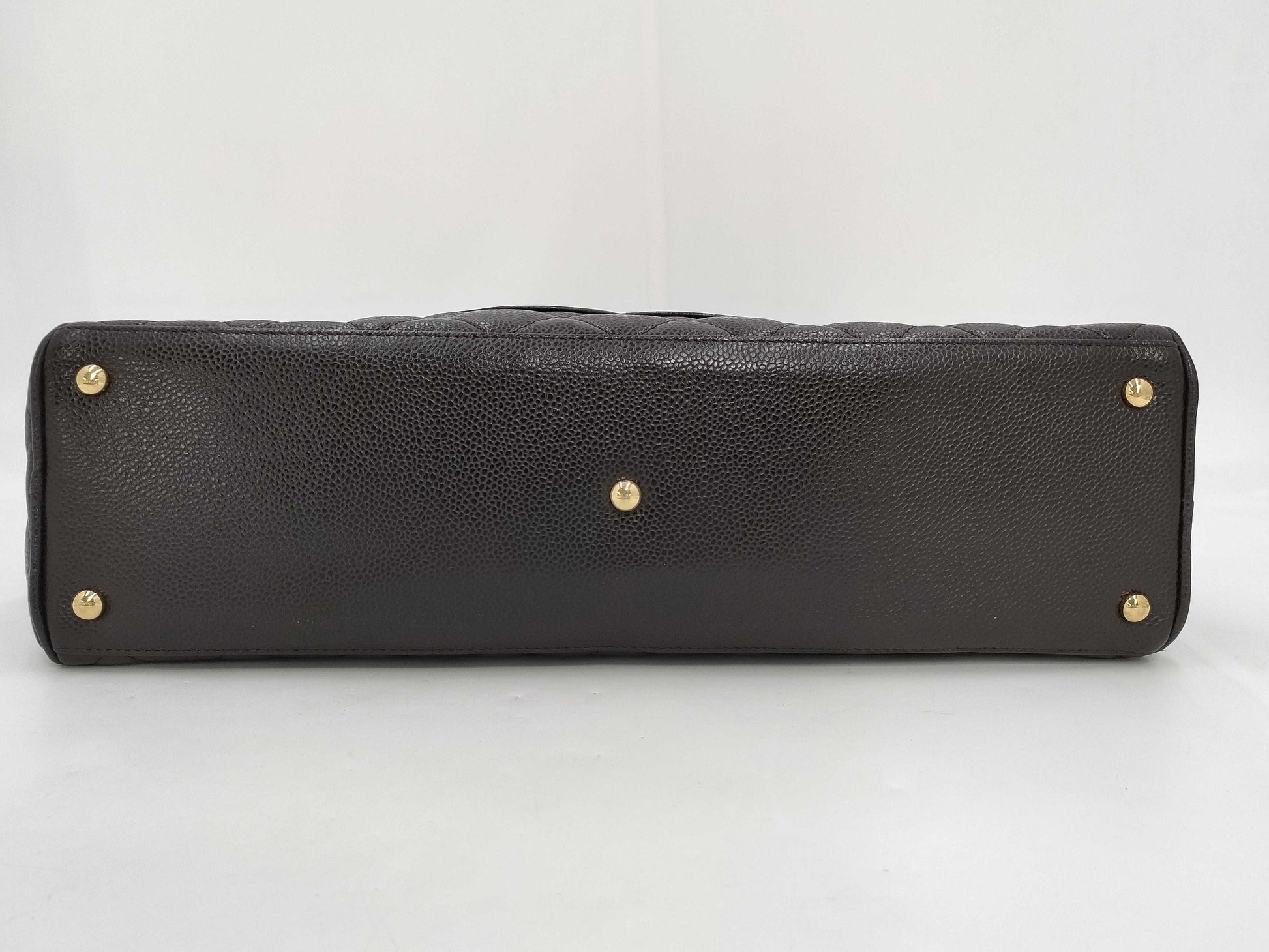 CHANEL Caviar Deca Coco Mark Handbag