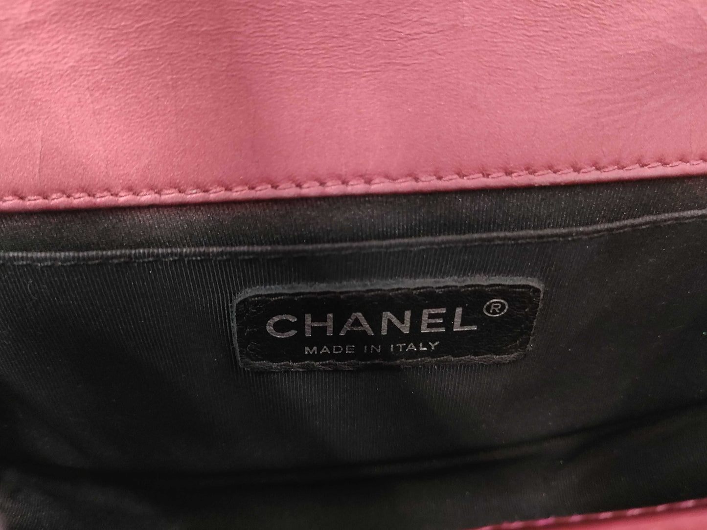 CHANEL Boy Chanel Patent Matelasse Chain Shoulder Bag