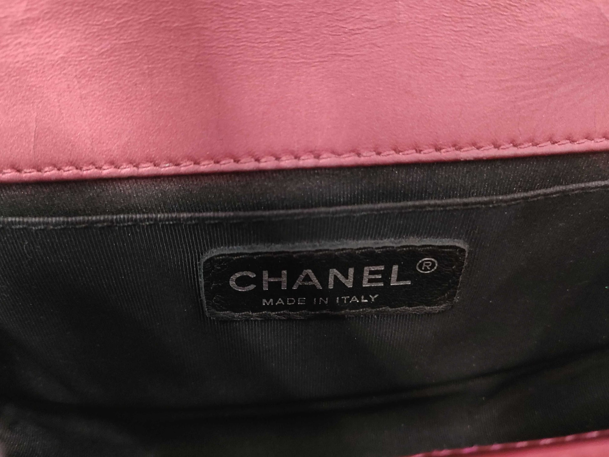 CHANEL Boy Chanel Patent Matelasse Chain Shoulder Bag