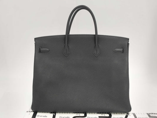 HERMES Birkin 40 Togo C Stamp with Yacht Padlock and Twilly Handbag