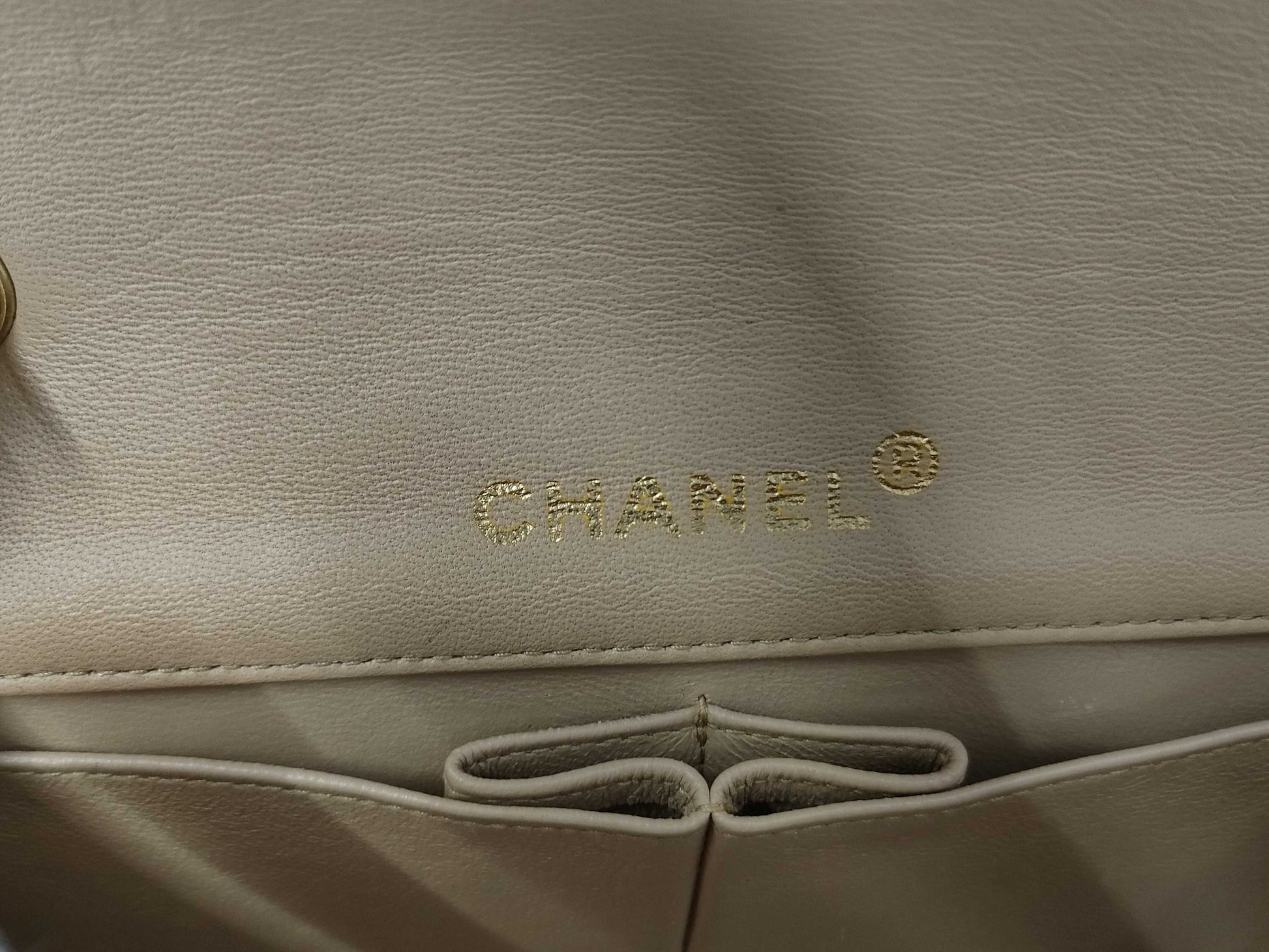 CHANEL Mini Matelasse Full Flap Beige Shoulder Bag 1886145