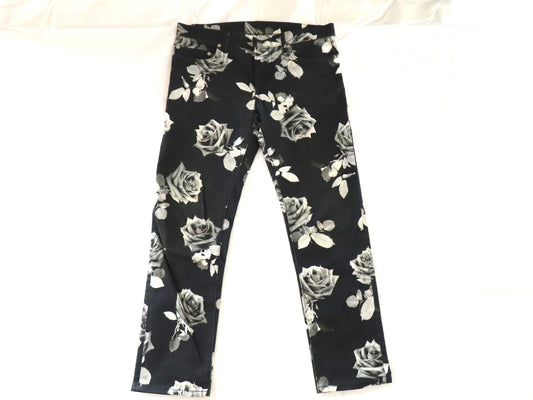 Dior Dior Homme Rose Print Denim Pants 16AW Pants