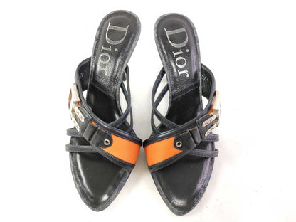 Dior Christian Dior Heel Shoes Pumps Mules Trotter Galliano Period D Metal Sandals