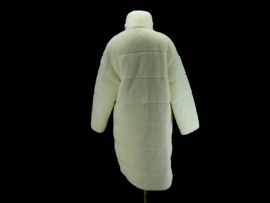 MONCLER Fluffy Boa Long Jacket Size 1