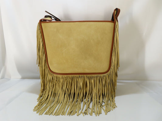 LOEWE Suede Fringe Shoulder Bag