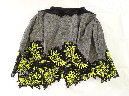 LOUIS VUITTON Nylon Patchwork Embroidered Floral Skirt