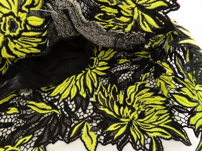 LOUIS VUITTON Nylon Patchwork Embroidered Floral Skirt