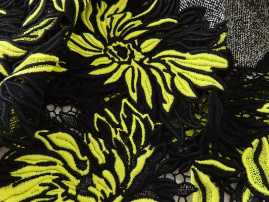 LOUIS VUITTON Nylon Patchwork Embroidered Floral Skirt