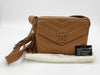 CHANEL V-stitch lambskin fringe shoulder bag