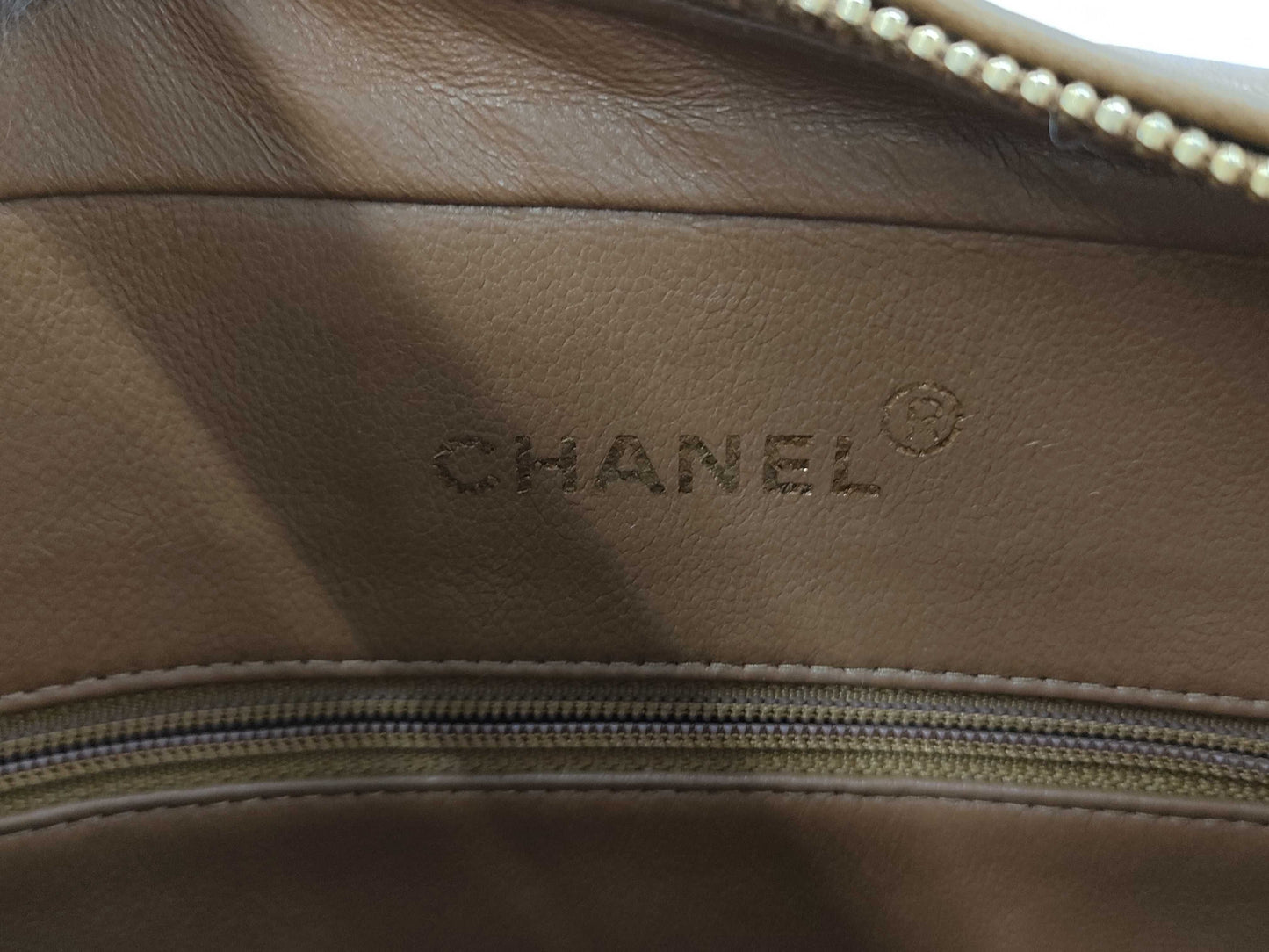 CHANEL V-stitch lambskin fringe shoulder bag