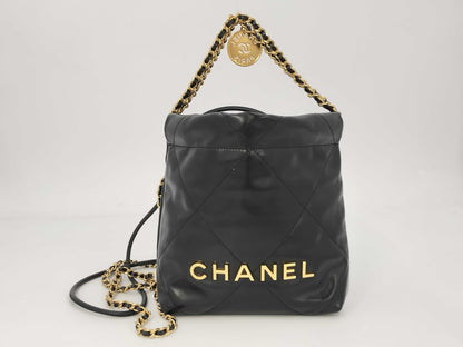 CHANEL Lamb Shiny Calfskin 22 Shoulder Bag, Unused