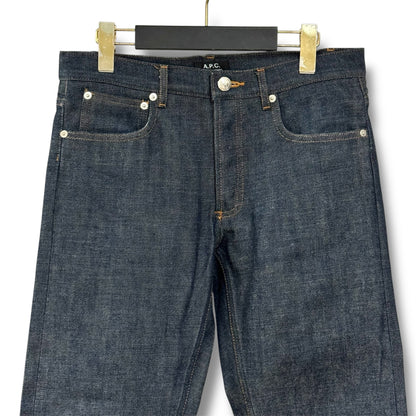 A.P.C. PETIT STANDARD Rigid Denim, 28-inch, Made in Vietnam, Kaihara Selvedge, Red Selvedge, Waist 80cm x Rise 19.5cm x Inseam 85cm x Leg Opening 18cm