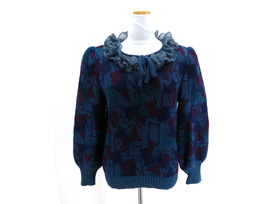 Dior Dior Knit Ruffle Ribbon Top
