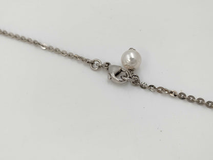 CHANEL Coco Mark Rhinestone Pearl Long C20B Necklace