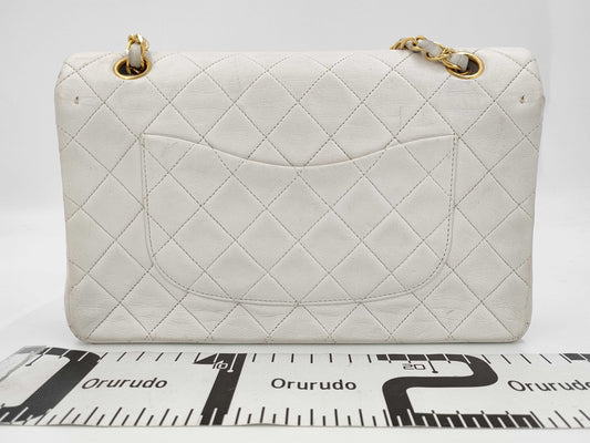 CHANEL Matelasse 25 W Double Flap Chain Shoulder Bag 2081816 with Seal and Card
