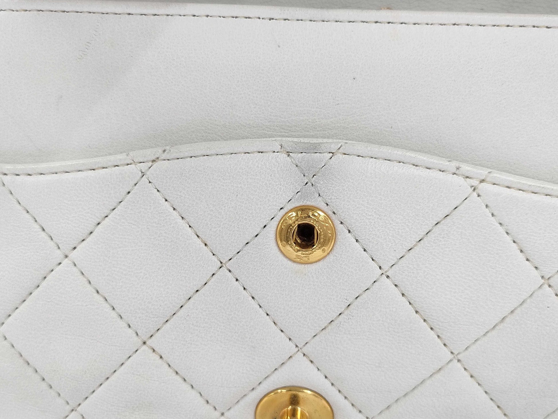 CHANEL Matelasse 25 W Double Flap Chain Shoulder Bag 2081816 with Seal and Card