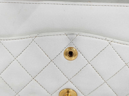 CHANEL Matelasse 25 W Double Flap Chain Shoulder Bag 2081816 with Seal and Card