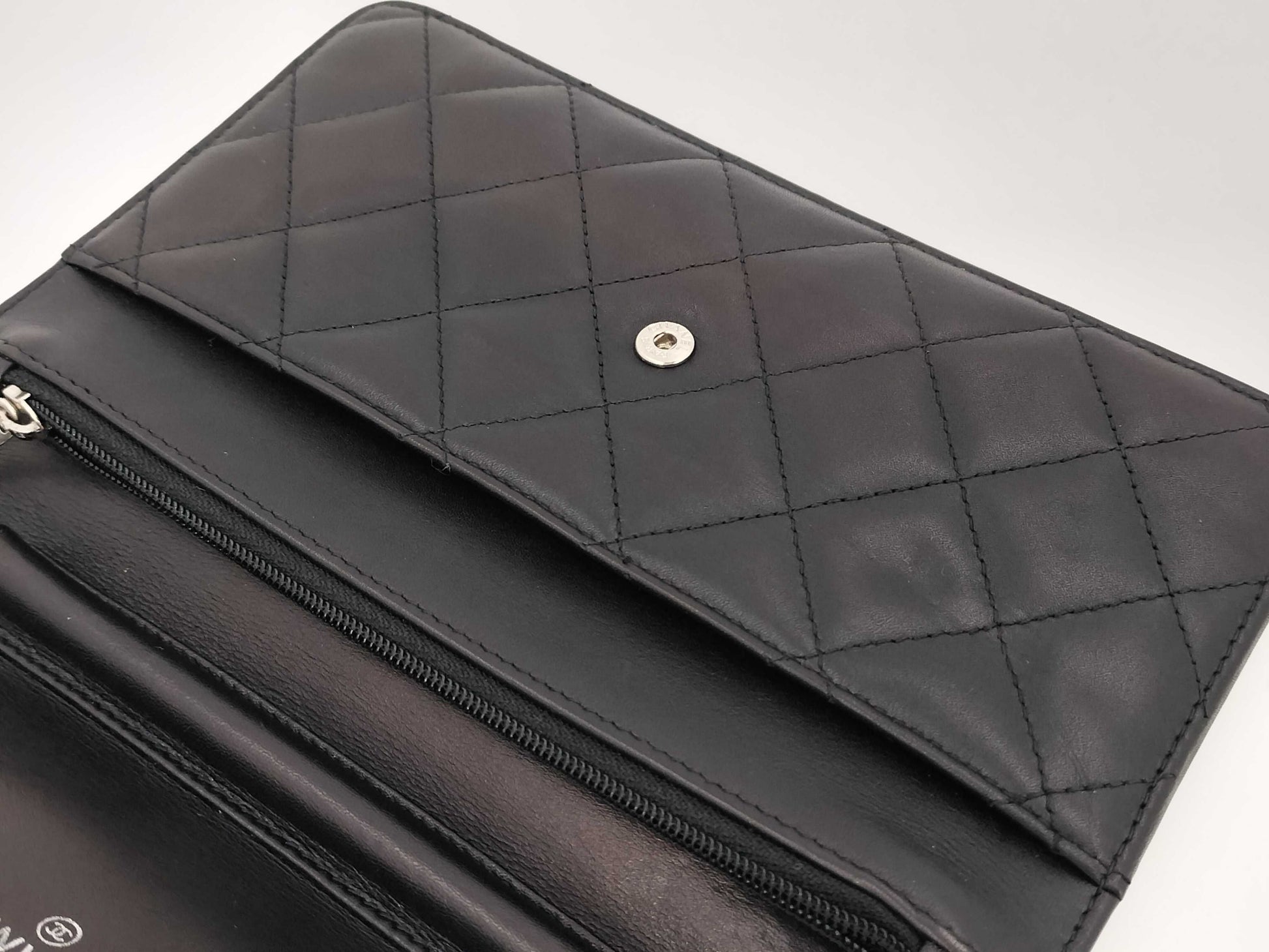 CHANEL Cambon Lamb Matelasse Chain Wallet, 15th Series, with Seal, Shoulder Bag