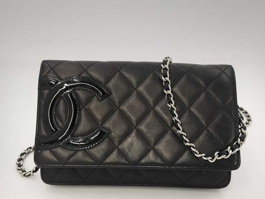 CHANEL Cambon Lamb Matelasse Chain Wallet, 15th Series, with Seal, Shoulder Bag