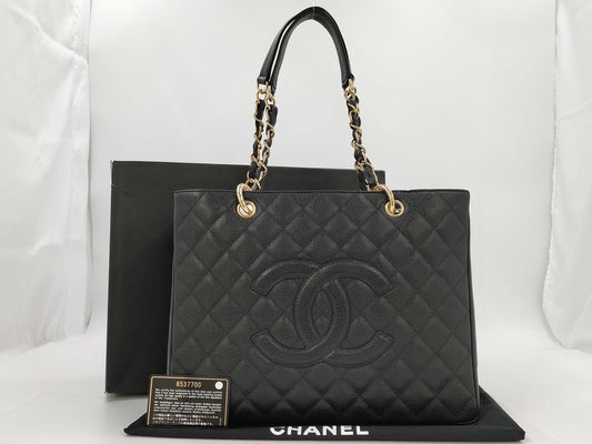 CHANEL Matelasse GST Chain Tote, Unused, Stored, Caviar Skin, Box, Bag, Card, and Sticker Included