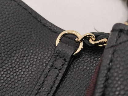 CHANEL CHANEL Matelasse Caviar Leather Chain Wallet, No. 28, with bag and sticker, Shoulder Bag