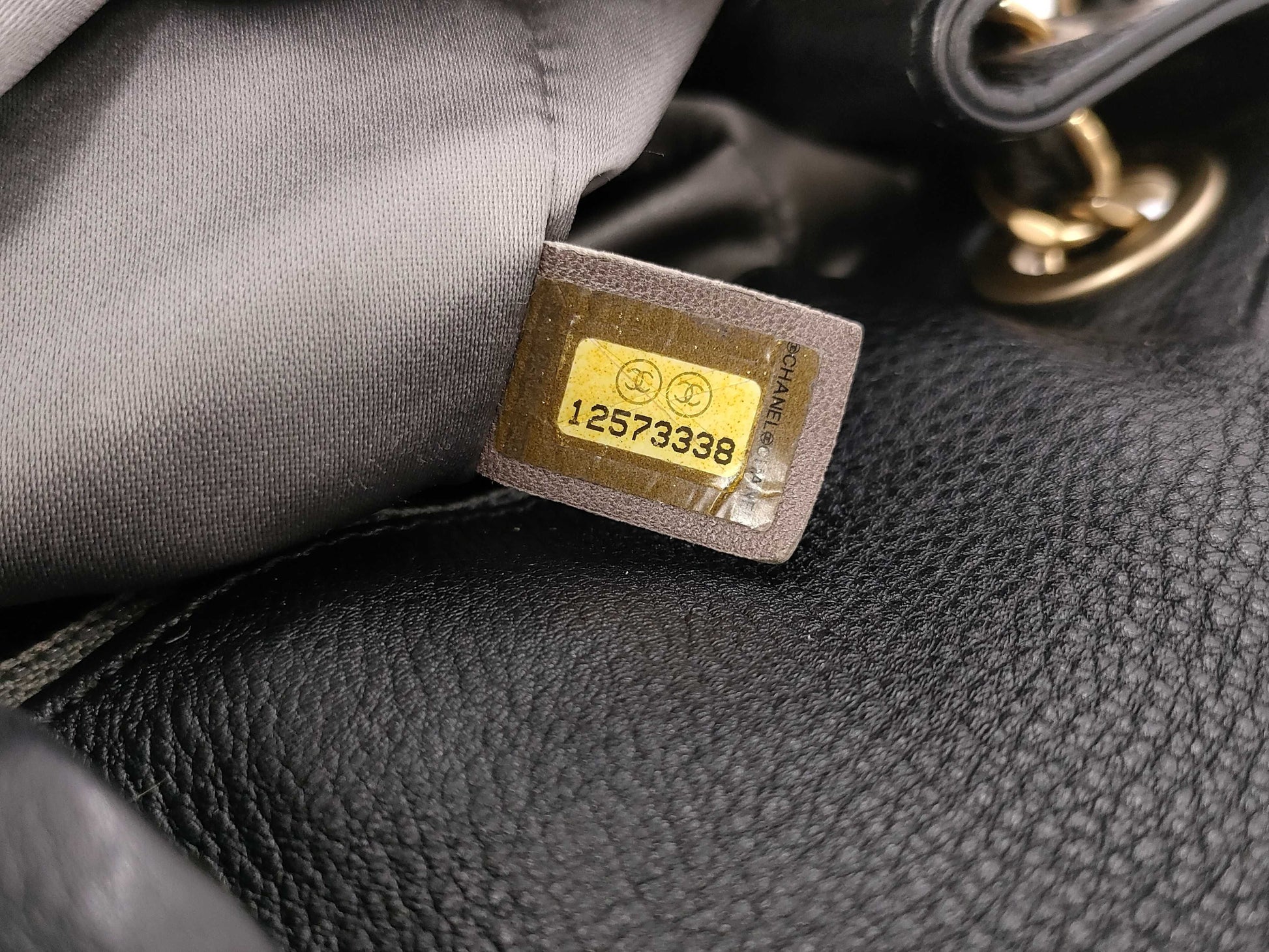 CHANEL CHANEL Chain Shoulder Bag with Vintage Gold Hardware and Studs, Lambskin