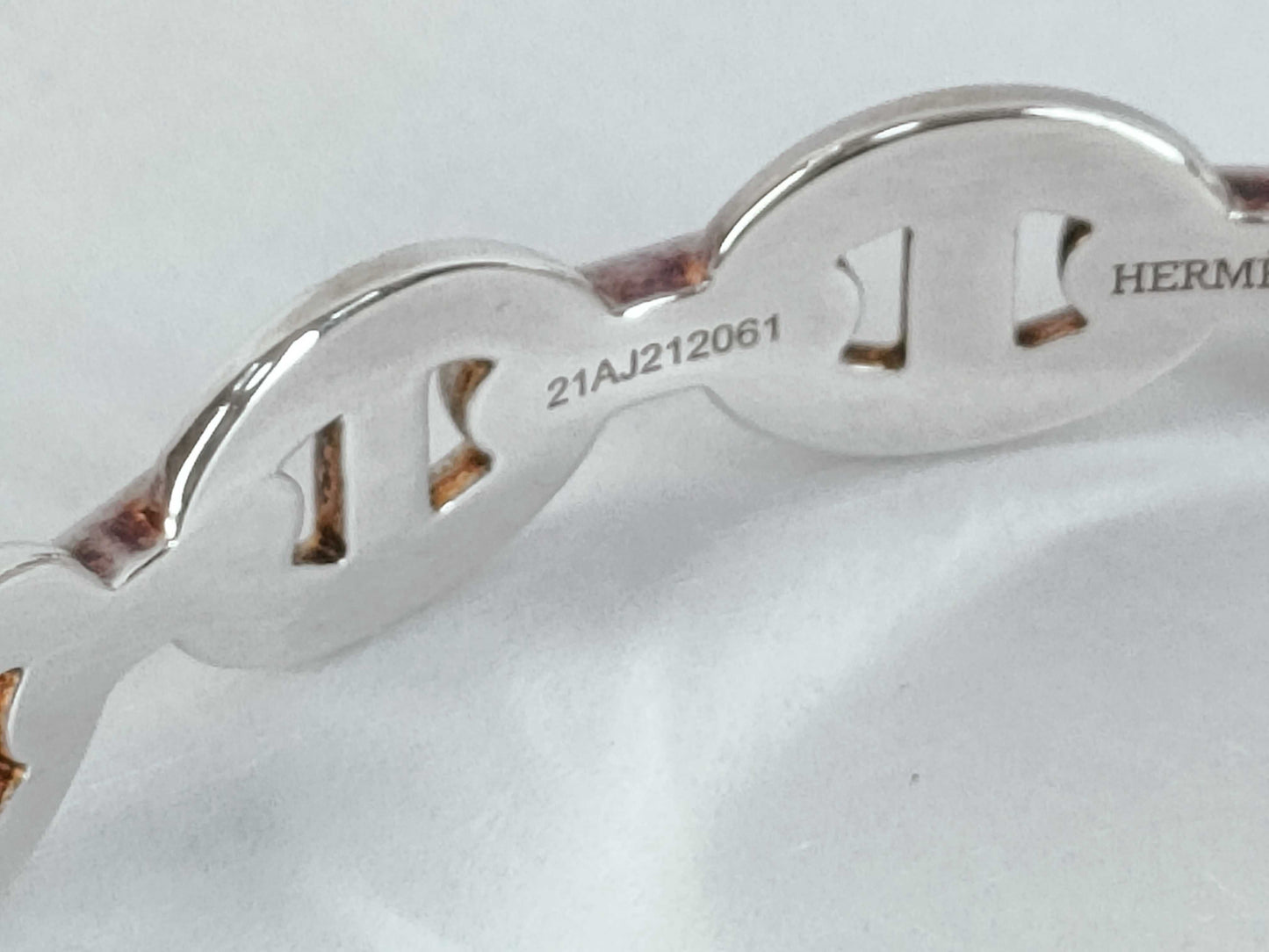 HERMES HERMES Chaine d'Ancre Anchaîne Silver Bracelet/Bangle