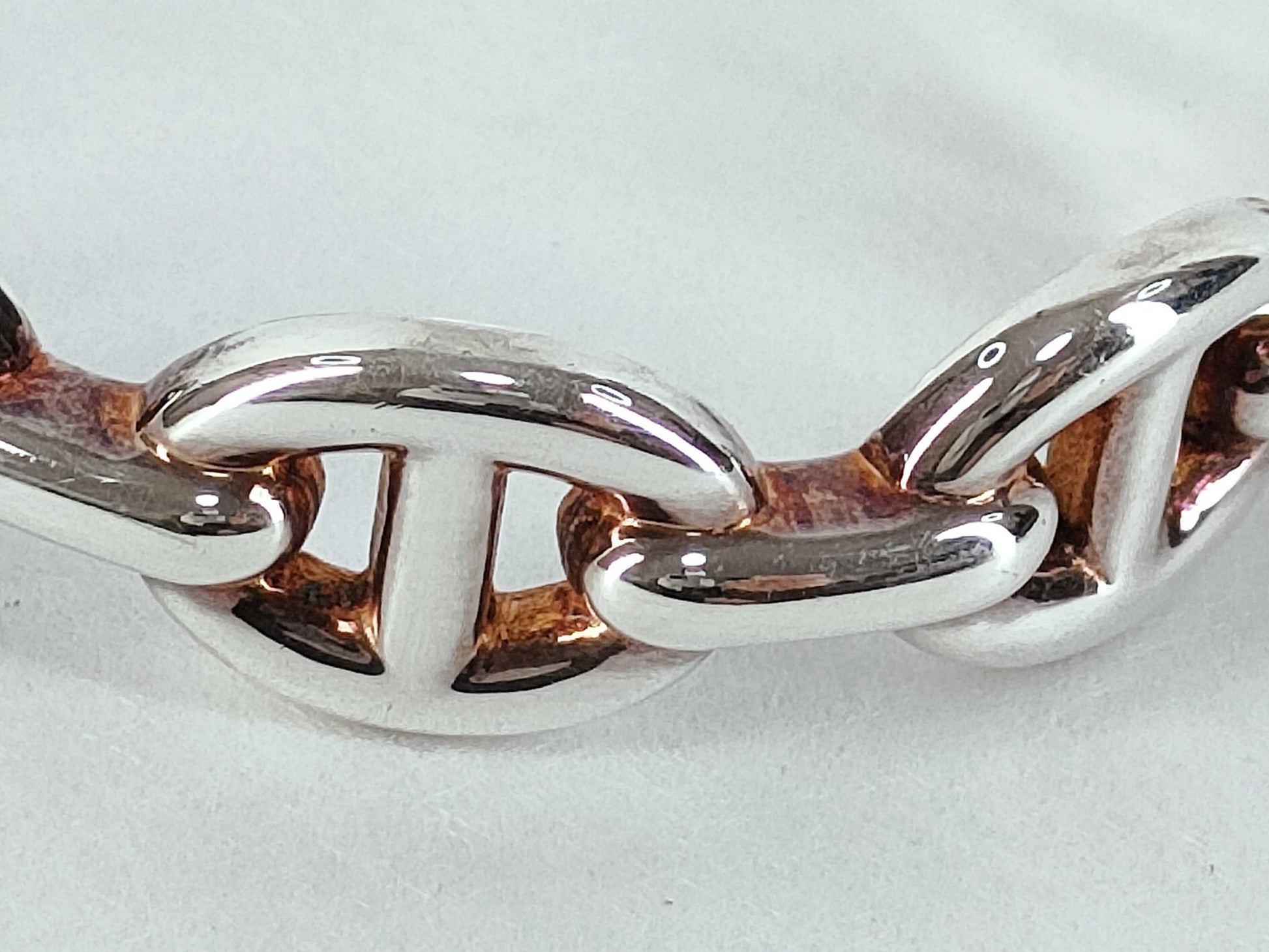 HERMES HERMES Chaine d'Ancre Anchaîne Silver Bracelet/Bangle