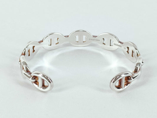 HERMES HERMES Chaine d'Ancre Anchaîne Silver Bracelet/Bangle