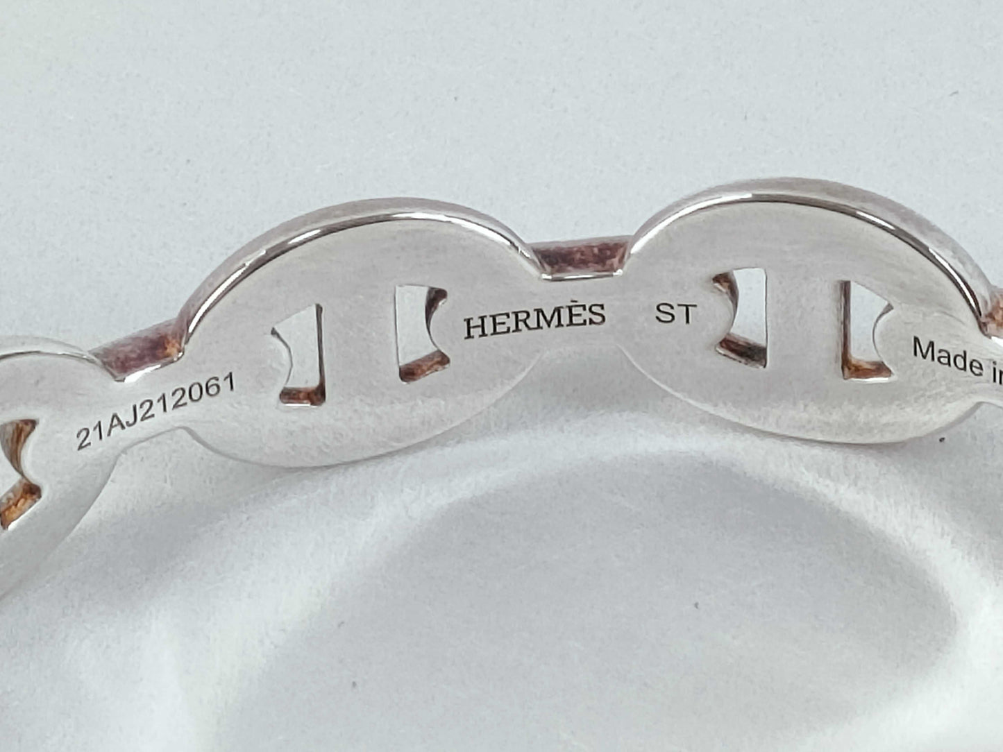 HERMES HERMES Chaine d'Ancre Anchaîne Silver Bracelet/Bangle