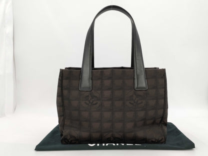 CHANEL New Travel Line Tote Bag MM Coco Mark Black 10 Series Tote Bag