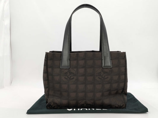 CHANEL New Travel Line Tote Bag MM Coco Mark Black 10 Series Tote Bag
