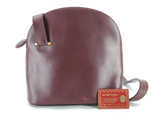 Cartier Must Line Shoulder Bag Leather Bordeaux Shoulder Bag