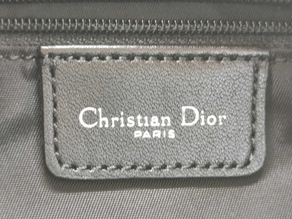 Dior Trotter Tote Bag, Silver Hardware, Canvas, Black Tote Bag