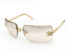  CHANEL Coco Mark Sunglasses Rhinestone Gold Beige Sunglasses/Eyeglasses