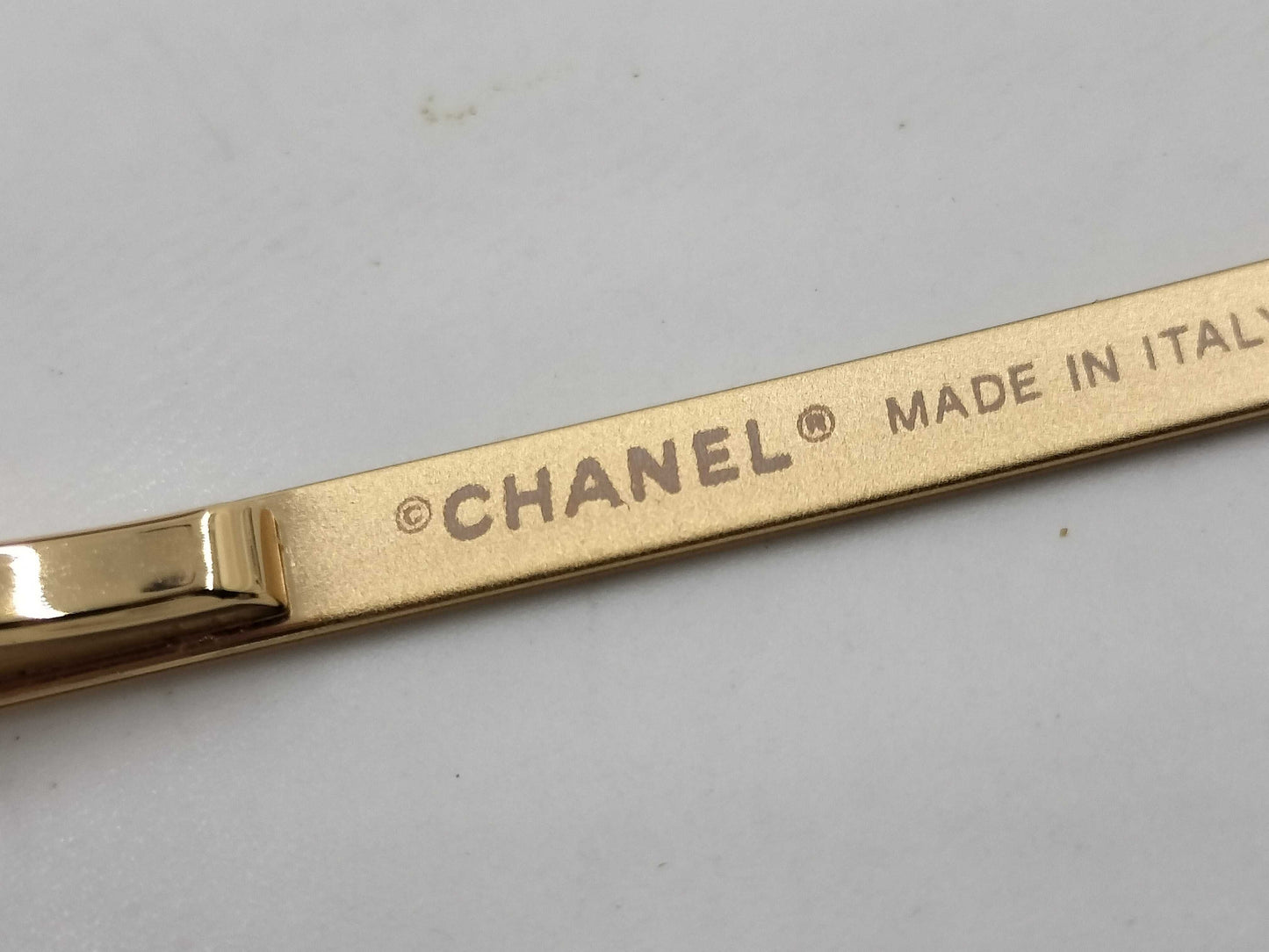  CHANEL Coco Mark Sunglasses Rhinestone Gold Beige Sunglasses/Eyeglasses