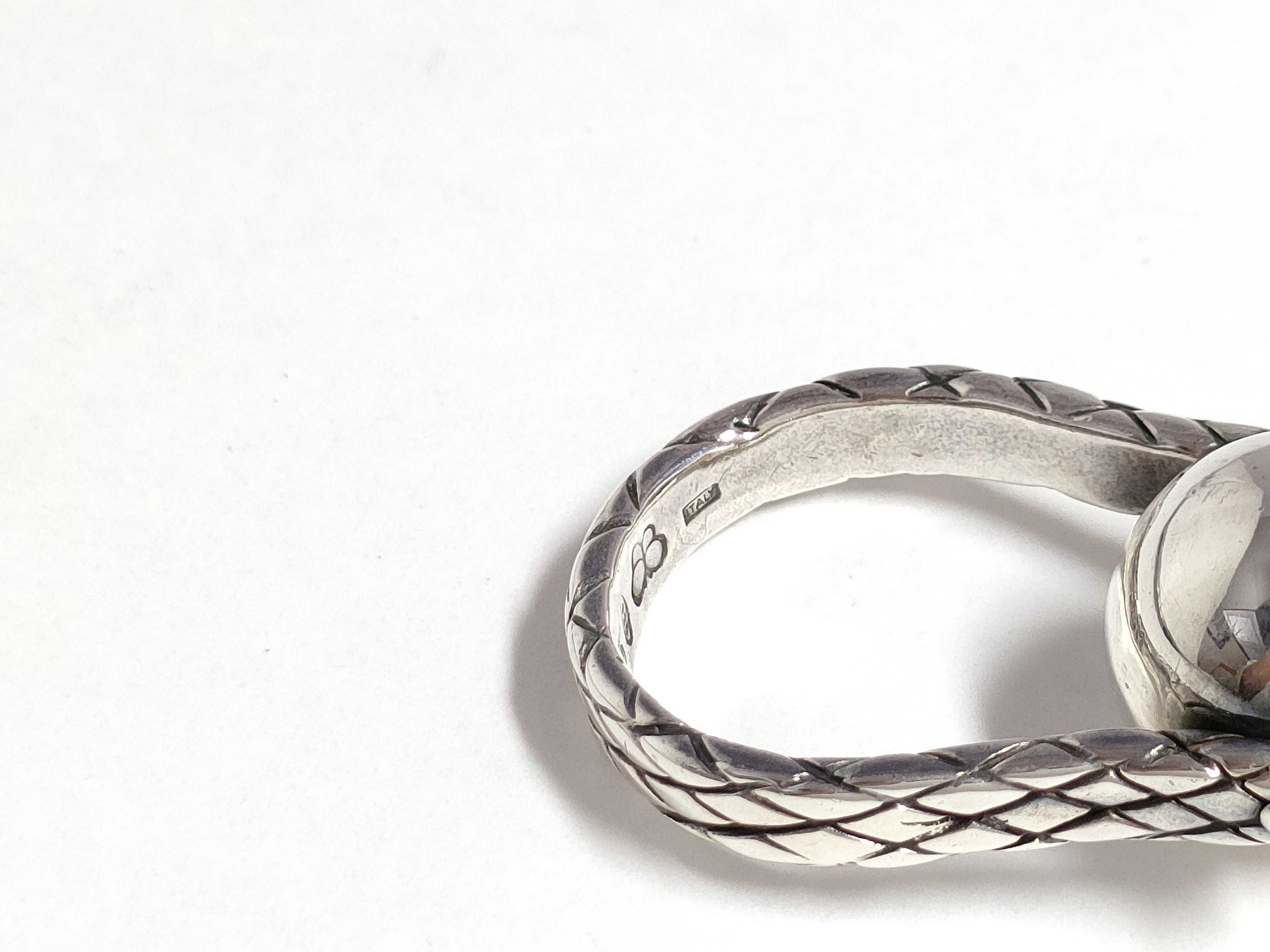 BOTTEGA VENETA Intrecciato Ring, Ball 925 Ring
