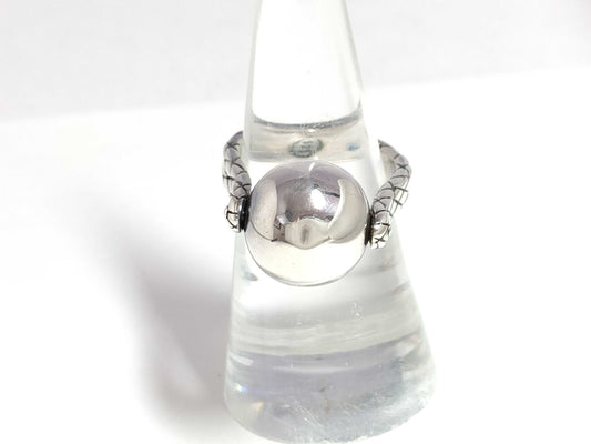 BOTTEGA VENETA Intrecciato Ring, Ball 925 Ring