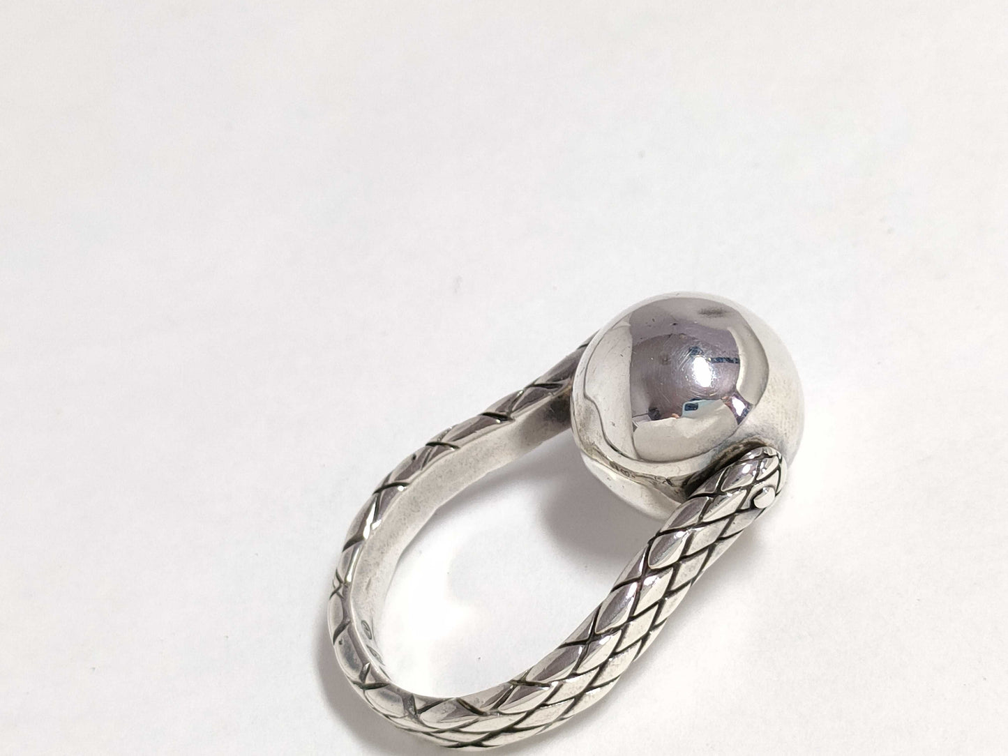 BOTTEGA VENETA Intrecciato Ring, Ball 925 Ring