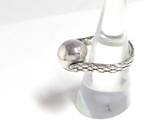 BOTTEGA VENETA Intrecciato Ring, Ball 925 Ring