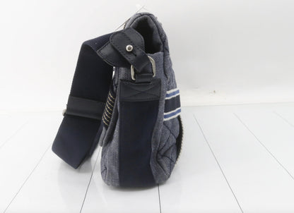 CHANEL Matelasse Denim Blue with Silver Hardware, 2-Way Handbag, No. 22, Shoulder Bag