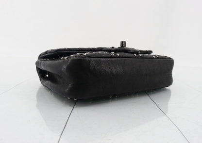 CHANEL Matelasse Stud Chain Shoulder Bag, Black, 19th Series
