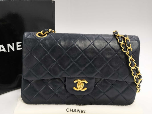 CHANEL Matelasse 23 Lambskin Double Flap Chain Shoulder Bag with Seal